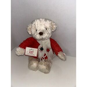 Hallmark Jingle Bear Plush Musical Teddy Bear Play "Jingle Bells"